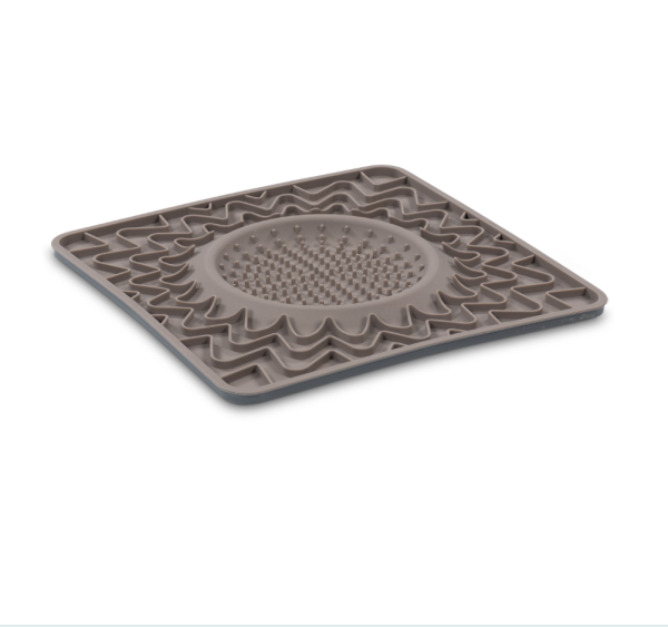 Messy Mutts Tapis D alimentation En Silicone Avec Cadre Et Bol Intégré 10 x10  - Gris Online Hot Sale