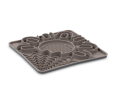 Messy Mutts Tapis D alimentation En Silicone Multi-surfaces Avec Cadre 10 x10  - Gris on Sale