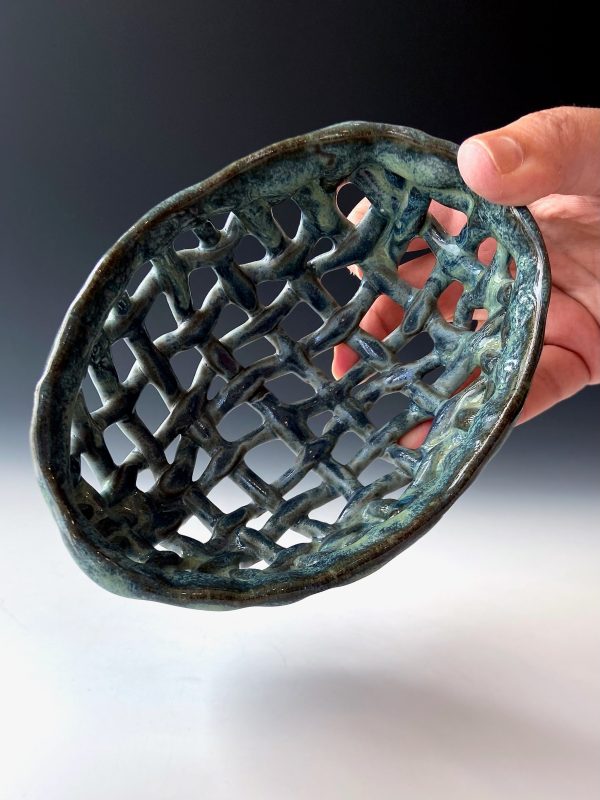 Netted Berry Dish by Robin Sission For Sale