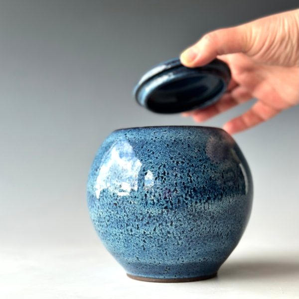 Lidded Jar in Blue Online