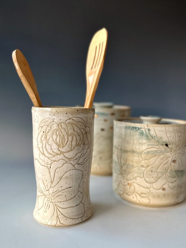 Peony Utensil Holder   Vase Online Sale